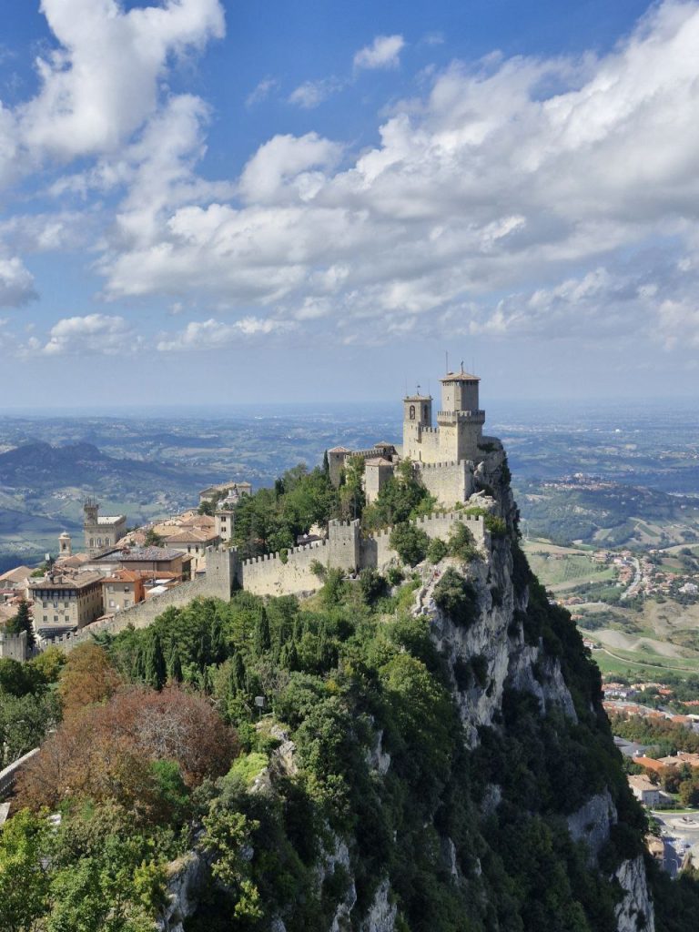 View from San Marino tower during day trip from Rimini