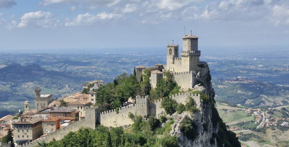 View from San Marino tower during day trip from Rimini